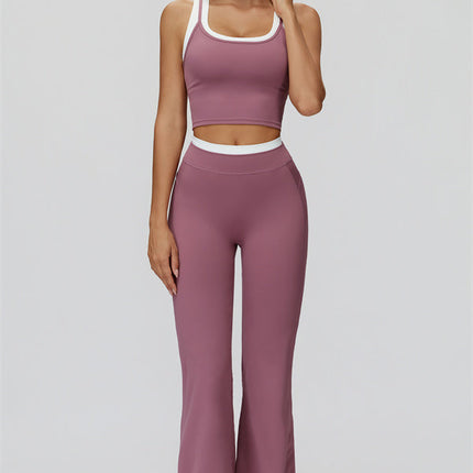The Canyon Crop Tank Flared Leggings 2-Piece Set