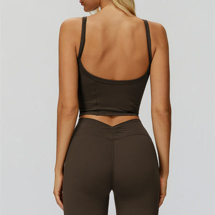 The Fyra Crop Tank Flared Leggings 2-Piece Set