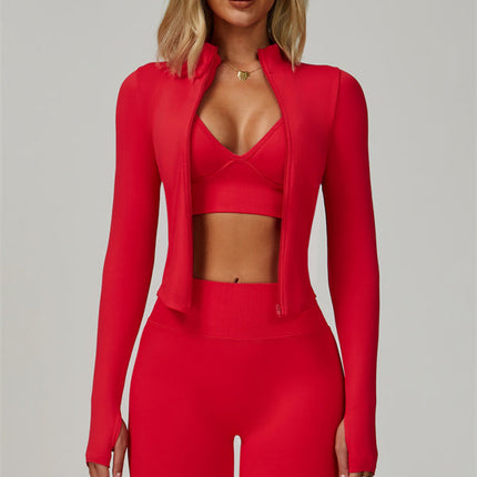 The Empower Jacket Sports Bra Leggings 3-Piece Set
