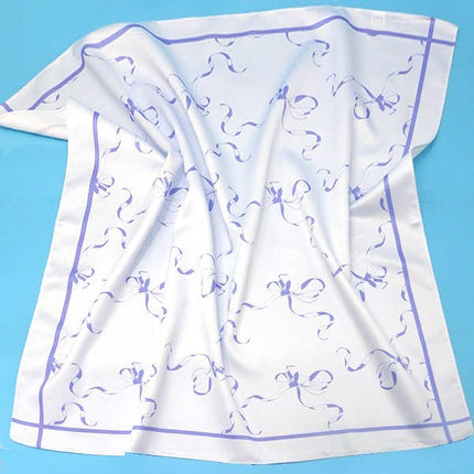 FULL OF BOW PRINT SILKY FEEL BANDANA SCARF | 40SC621