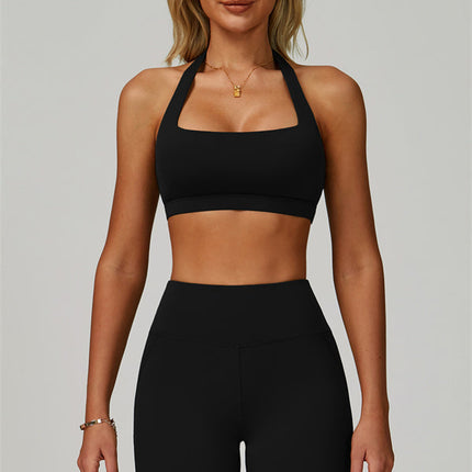 The Bold Halter Sports Bra Flared Leggings 2-Piece Set