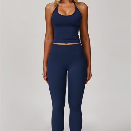 The Surge Halter Crop Top Leggings 2-Piece Set