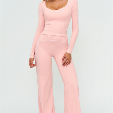 The Amara Long Sleeve T-shirt Flared Leggings 2-Piece Set