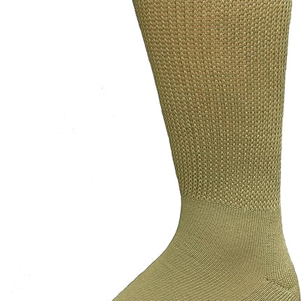 Non-Binding Comfort Socks in Khaki 3pr Pack