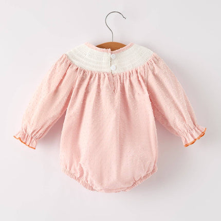 Fall Thanksgiving Turkey  Pumpkin Smock  Baby Romper