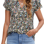 Small / Multiple Flower Prints-black