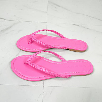 WILD DIVA Waikiki Beach Braided Strap Flip Flop (sz 7)