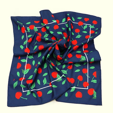 CHERRY SILKY FEEL BANDANA SCARF | 40SC613 CHERRY