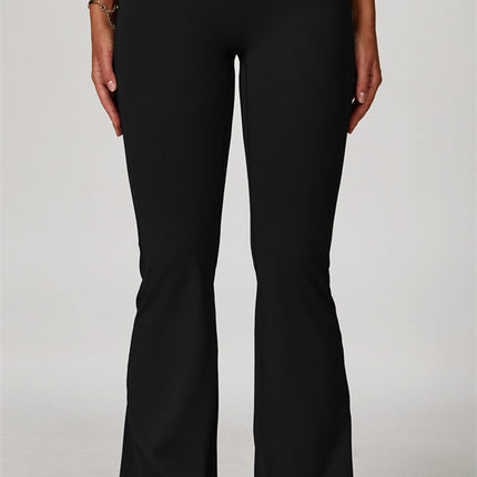 The Lavish Cut-out Crop Top Flared Leggings 2-Piece Set