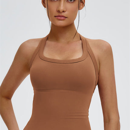 The Slate Y-Back Top Flared Leggings 2-Piece Set