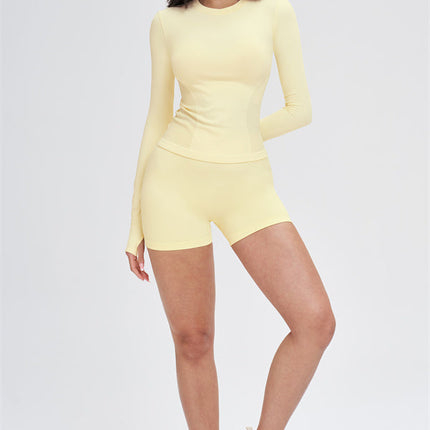 The Whim Long Sleeve T-shirt Shorts 2-Piece Set