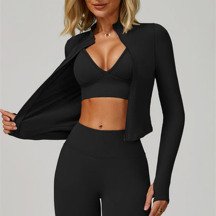 The Empower Jacket Sports Bra Leggings 3-Piece Set