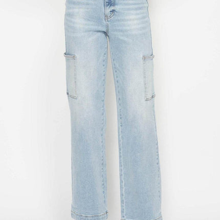 Judy Blue Full Size High Waist Straight Cargo Women Jeans