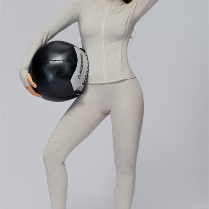 The Radiance Jacket Racerback Sports Bra Leggings 3-Piece Set