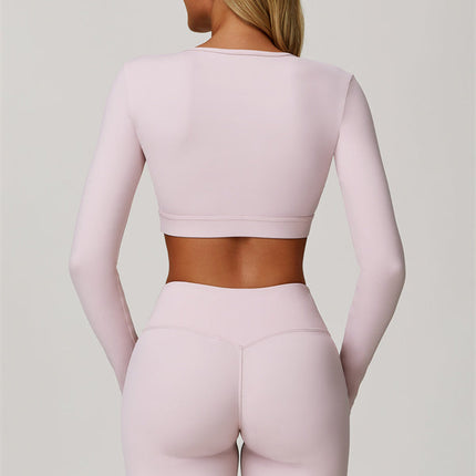 The Lavish Long Sleeve Cut-out Crop Top Flared Leggings 2-Piece Set
