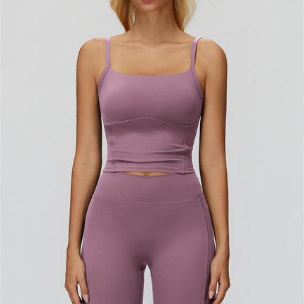 The Fyra Crop Tank Flared Leggings 2-Piece Set
