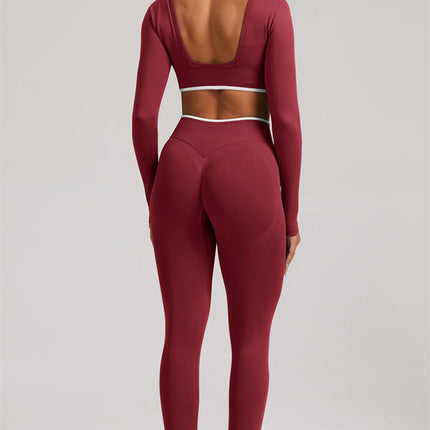The Elevate Long Sleeve Crop top Leggings 2-Piece Set