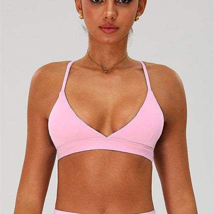 The Ember Sports Bra Crop Top Flared Leggings 3-Piece Set