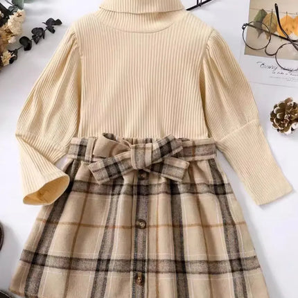 Turtleneck Long Sleeve Top and Skirt Set