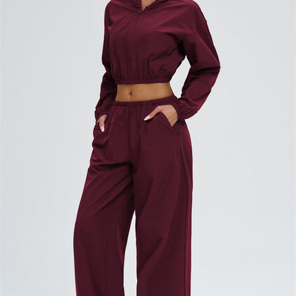 The Svelte UV protection Crop Hoodie Sweatpants 2-Piece Set