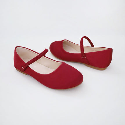 Satin Mary Jane Flats