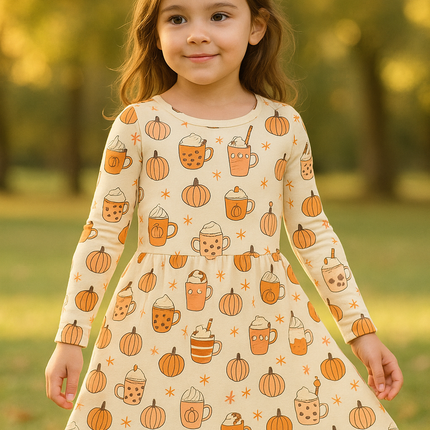 Pumpkin Spice (Bodysuit Dress)