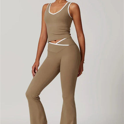 The Stamina Tank Top Flared Leggings 2-Piece Set