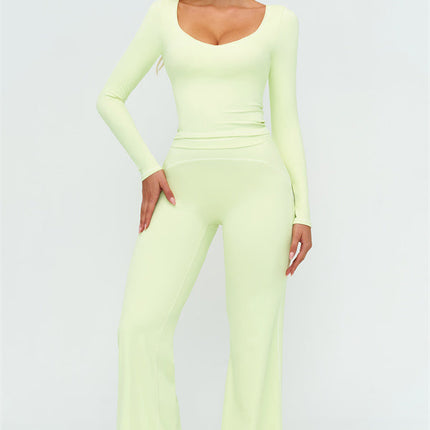 The Amara Long Sleeve T-shirt Flared Leggings 2-Piece Set