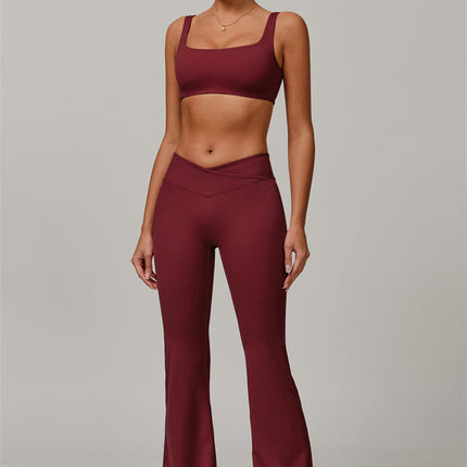 The Halo Sports Bra Flared Leggings 2-Piece Set