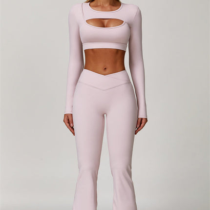 The Lavish Long Sleeve Cut-out Crop Top