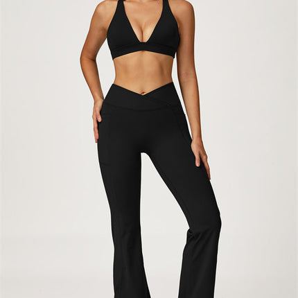 The Glacier Sports Bra Flared Leggings 2-Piece Set