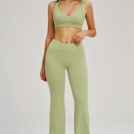 The Sizzle Sports Bra Flared Leggings 2-Piece Set