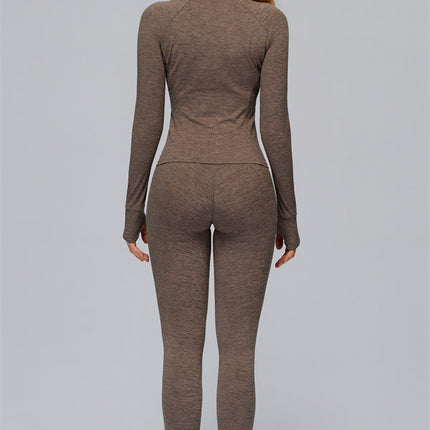 The Radiance Jacket Racerback Sports Bra Leggings 3-Piece Set