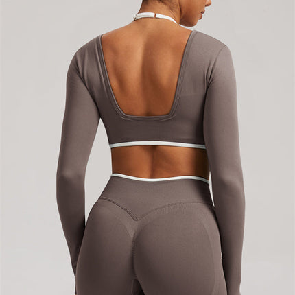 The Elevate New Long Sleeve Crop top Leggings 2-Piece Set