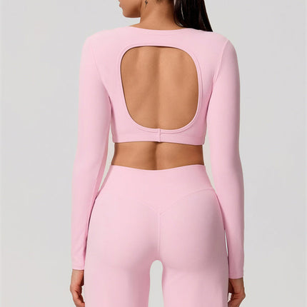 The Nestle Long Sleeve Crop Top Straight Leg Pants 2-Piece Set