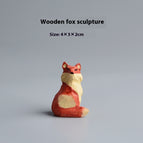 Wooden fox figurine