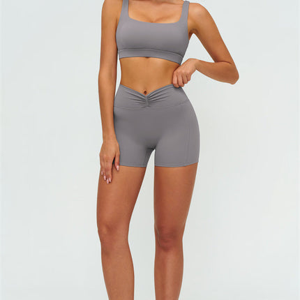 The Lushness V-Back Sports Bra Shorts 2-Piece Set