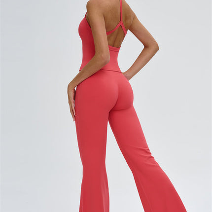 The Slate Y-Back Top Flared Leggings 2-Piece Set