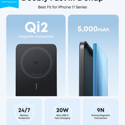 Anker Nano Power Bank (5K, MagGo, Slim)