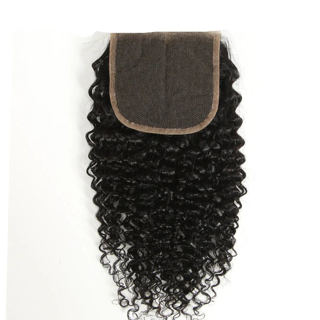 4x4 Kinky Curly HD Transparent Lace Closure | 180% Density Brazilian Remy Hair