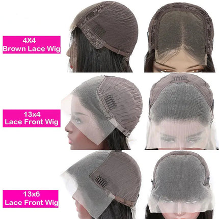 13x6 Lace Frontal Human Hair Wig | Straight Brazilian Remy Hair | Natural Black | 150%/180% Density | Pre-Plucked