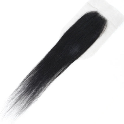 Straight Top Lace Closure | Middle Part Transparent Swiss Lace 100% Human Hair (180% Density)