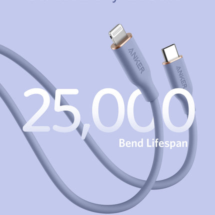 Anker <b>641</b> USB-C to Lightning Cable (Flow, 3 ft Silicone)