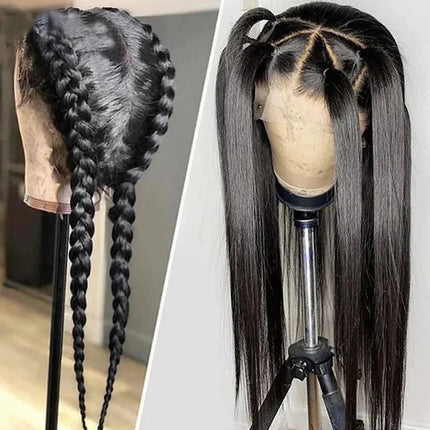 Bone Straight Lace Frontal Wig | 180% Density | Raw Indian Remy Hair | 12-24 Inch