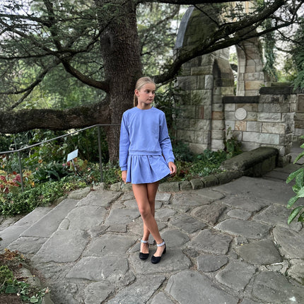 AA Blue Gathered Skort