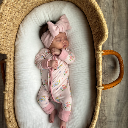 Blush Bloom (Convertible Zip Footies)