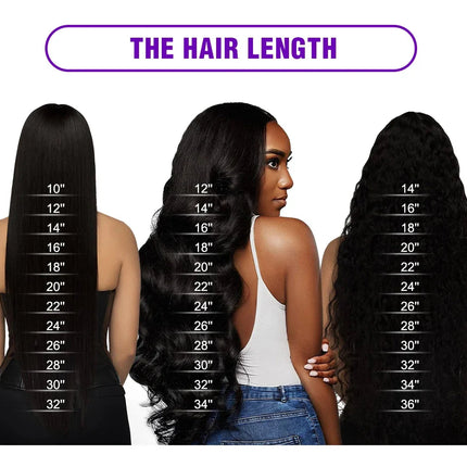 250% Density 30-34 Inch 13x6 HD Transparent Lace Frontal Wig - Deep Wave - Virgin Human Hair