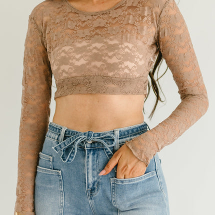 Full Lace Long-Sleeved Halftee