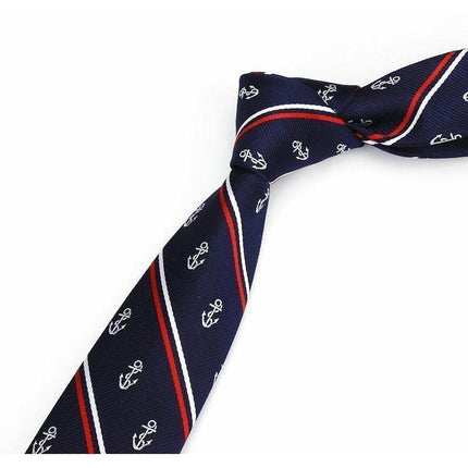 Anchor Print Collection Skinny Ties - 2 Colors & Styles