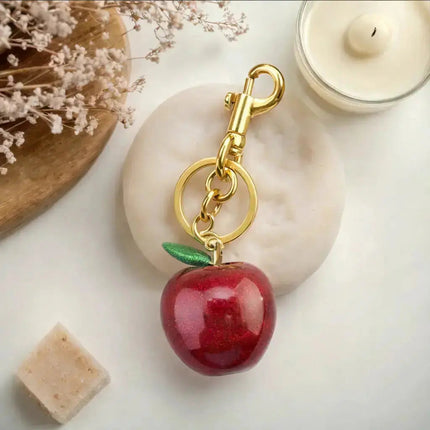 Apple Keychain Bag Charm for Handbags | Cute Charm for Women